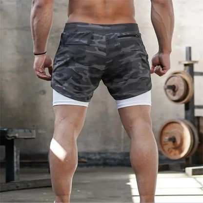 Mens 2-in-1 Running Shorts