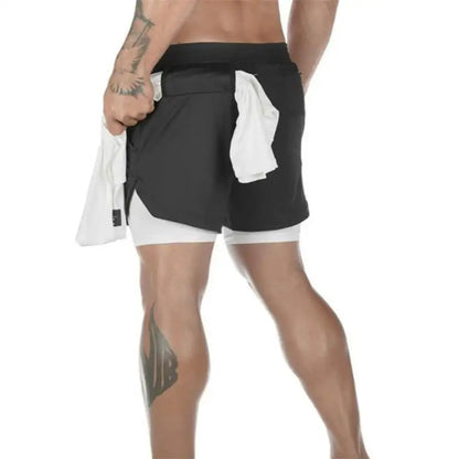 Mens 2-in-1 Running Shorts