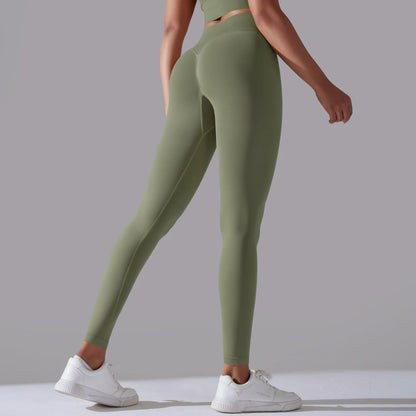 High Waist Booty Lifting Leggings - Womens Seamless Yoga Pants for Fitness