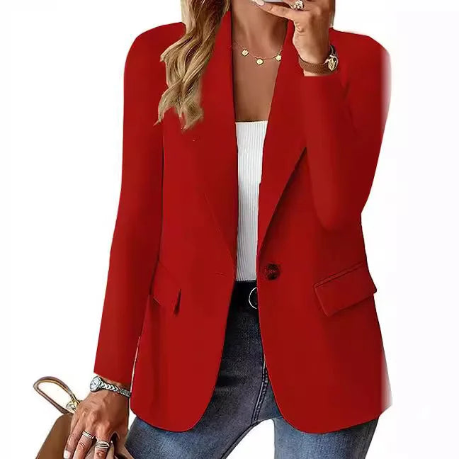 Elegant Womens Long Sleeve Blazer Suit Jacket